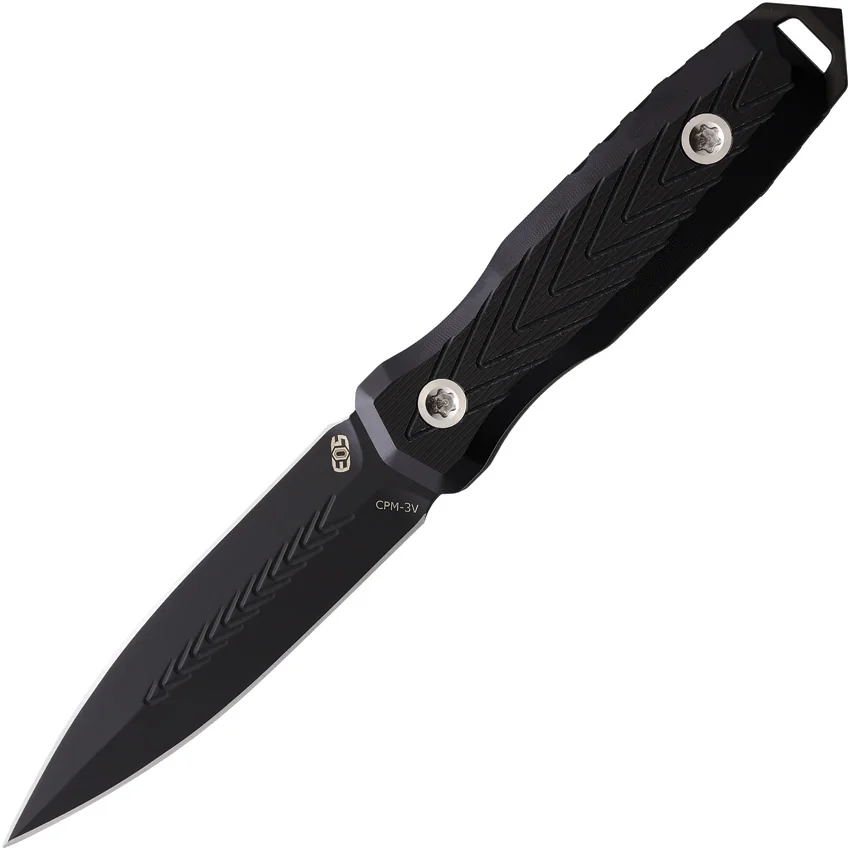 EOS Mini Thresher Blackout Fixed Blade Knife Black (3.6" Black)