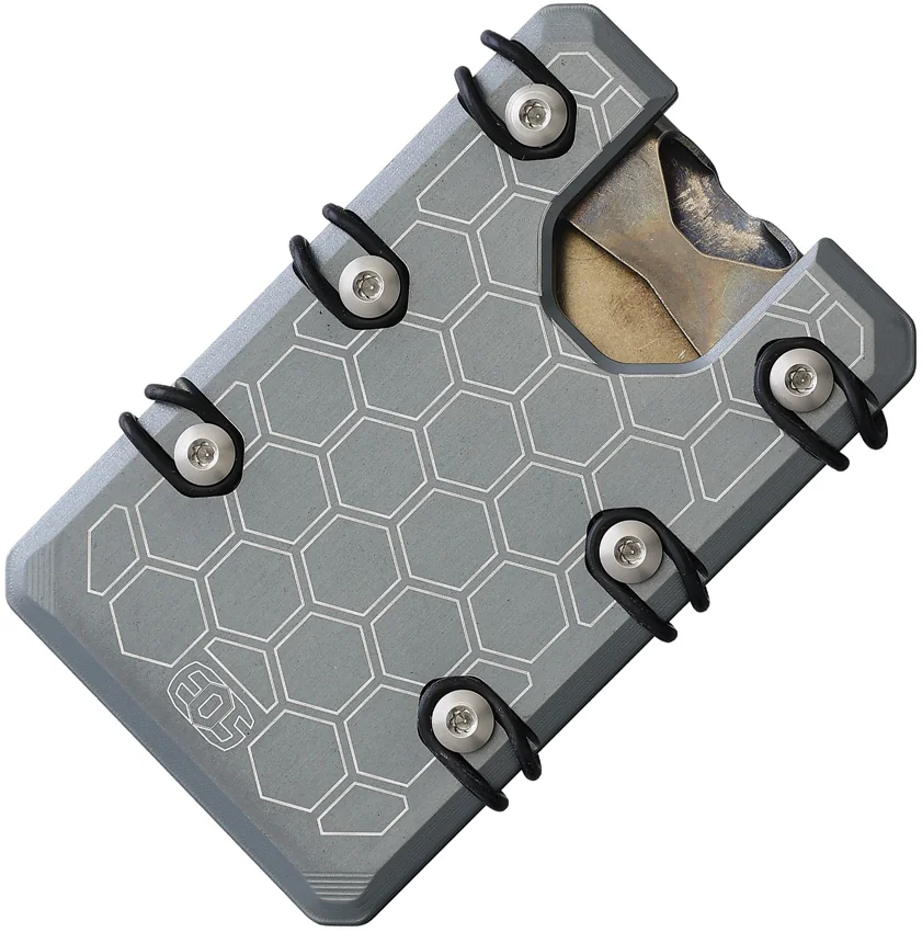 EOS Aluminum 3.0 Lite Wallet Gun Metal Hex Pattern