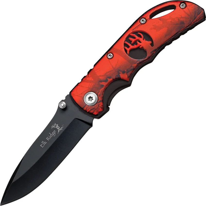 Elk Ridge Knives Linerlock Red Camo