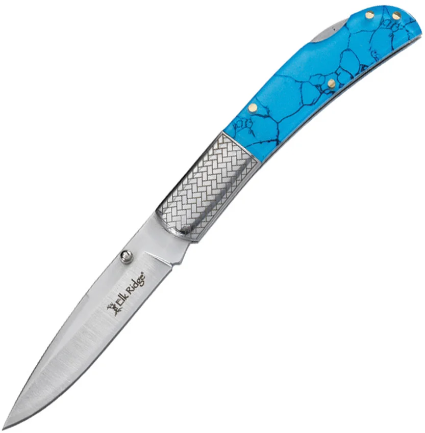 Elk Ridge Knives Lockback Blue