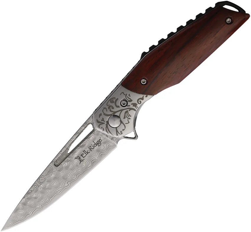 Elk Ridge Knives Linerlock Damascus