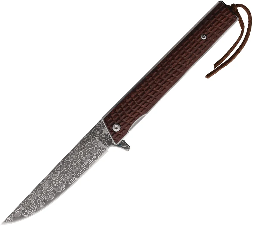 Elk Ridge Knives Linerlock Damascus