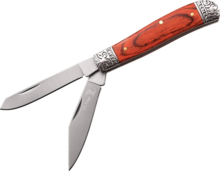 Elk Ridge Knives Trapper Brown Wood