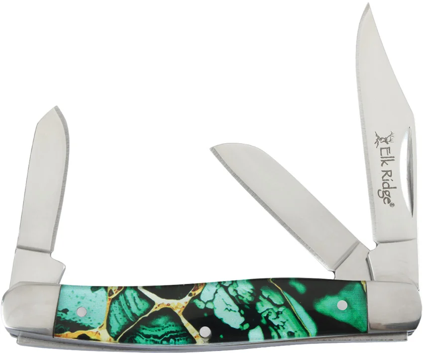 Elk Ridge Knives Stockman Dark Green
