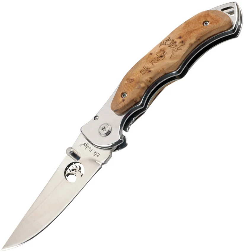 Elk Ridge Knives Maple Framelock