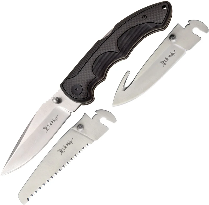 Elk Ridge Knives Blade Change Lockback Black