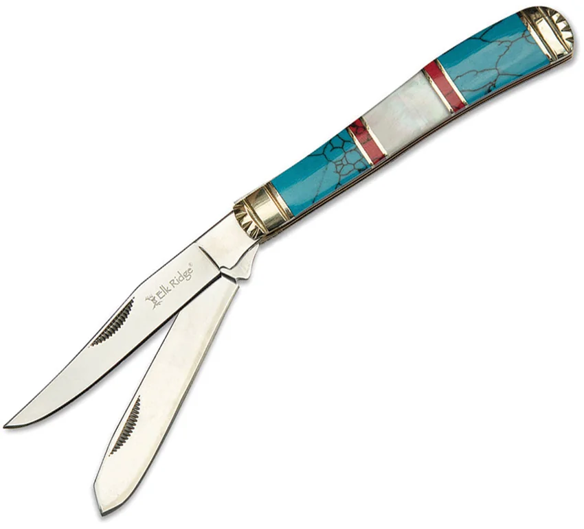 Elk Ridge Knives Trapper MOP/Stone