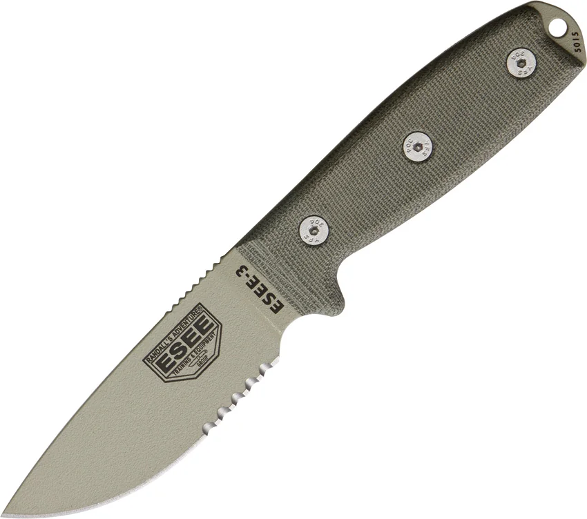 ESEE Knives Model 3 Desert Tan Blade