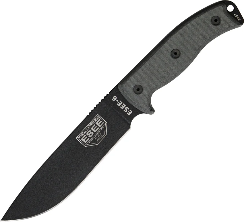 ESEE Knives ESEE-6P-B Knife Micarta (6.5" Black)