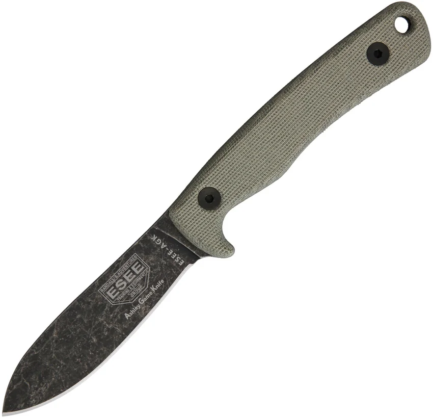 ESEE Ashley Game Knife Micarta (3.5" Black) ESEE-AGK