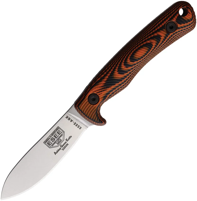 ESEE Ashley Game Knife (AGK) Orange G-10 (3.5" Stonewash S35VN)