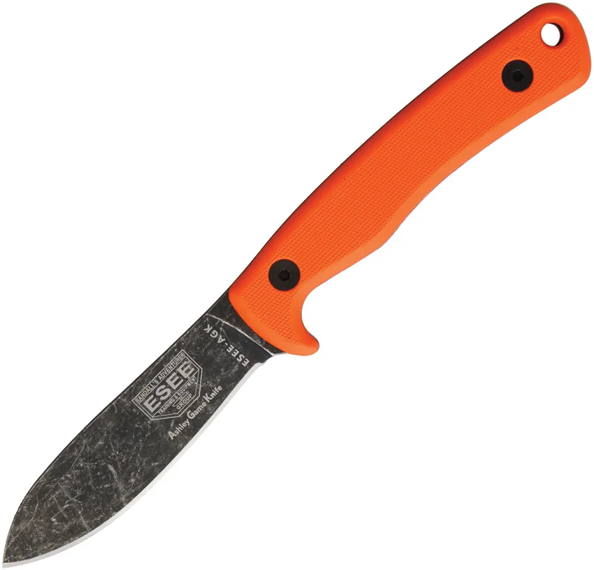 ESEE Ashley Game Knife Orange G-10 (3.5" Black) ESEE-AGK-OR