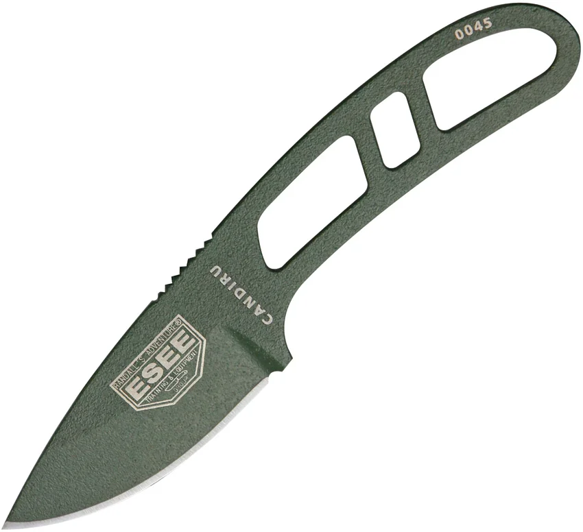 ESEE Candiru Fixed Blade Neck Knife Kit w/Extras (2" OD Green)