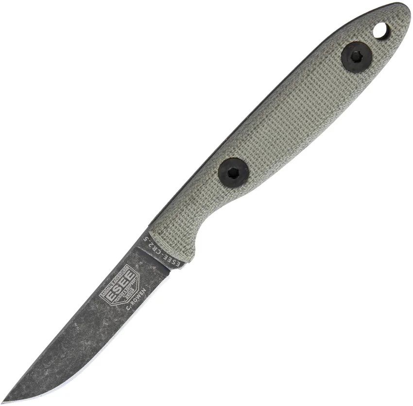ESEE Camp-Lore Cody Rowen CR2.5 Bushcraft Fixed Blade Knife (2.5" Black SW)