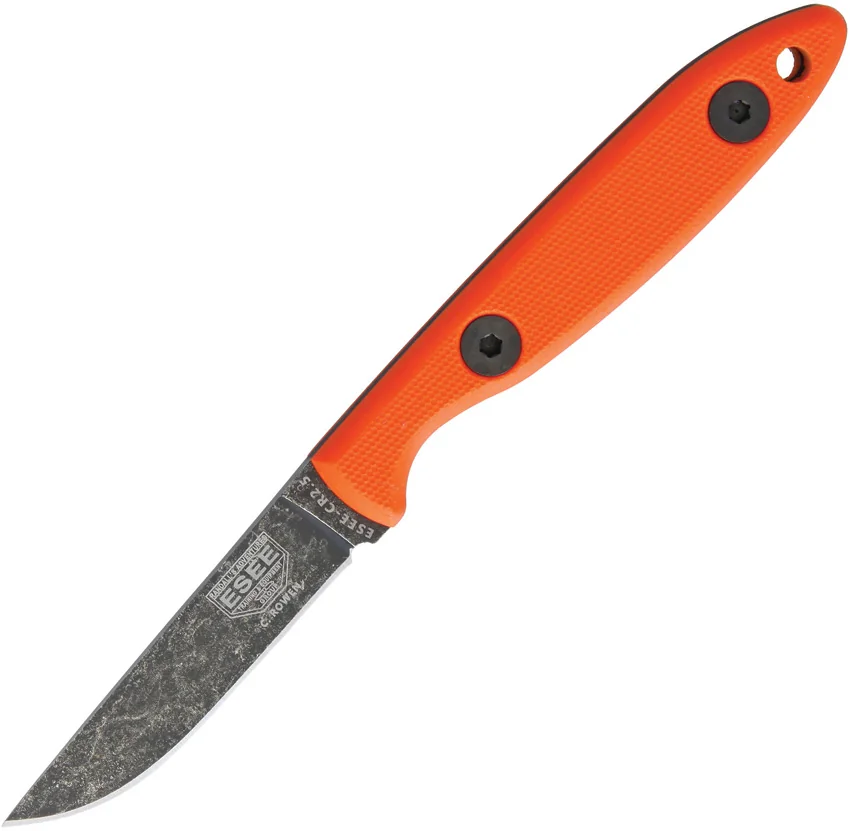 ESEE Camp-Lore Rowen CR2.5 Bushcraft Fixed Blade Orange G-10 (2.5" Black SW)