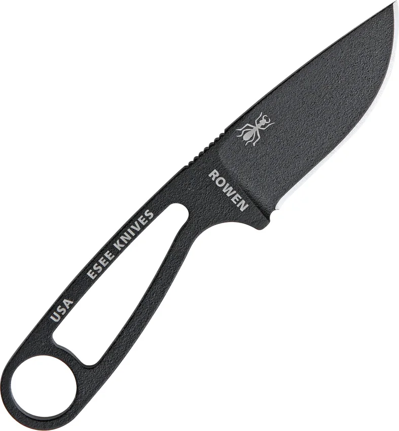 ESEE Knives Izula Black Signature Model Survival Neck Knife w/ Sheath