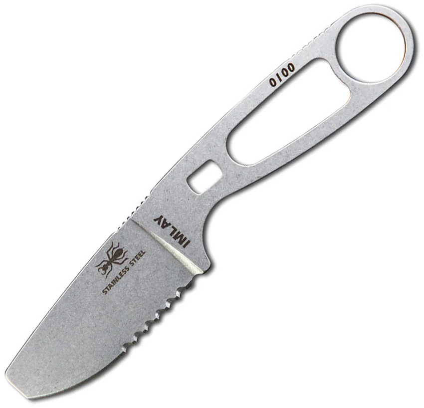 ESEE Imlay Knife w/ Sheath, Clip & Retention Strap, Orange Sheath ESEE-IMLAY-OR