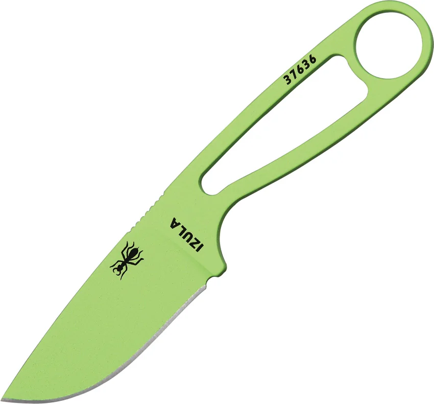 ESEE Izula Fixed Blade Neck Knife (2.875" Venom Green)
