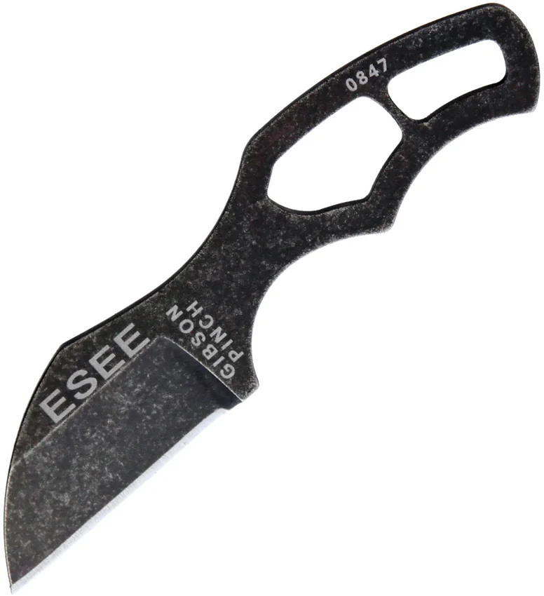 ESEE Gibson Pinch Fixed Blade Neck Knife (1.3" Black)