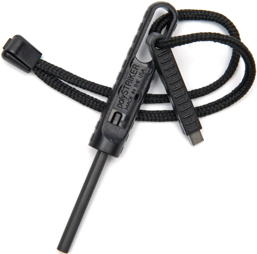 Exotac polySTRIKER Ultra-Light Fire Starter Ferro Rod (Black) 1600