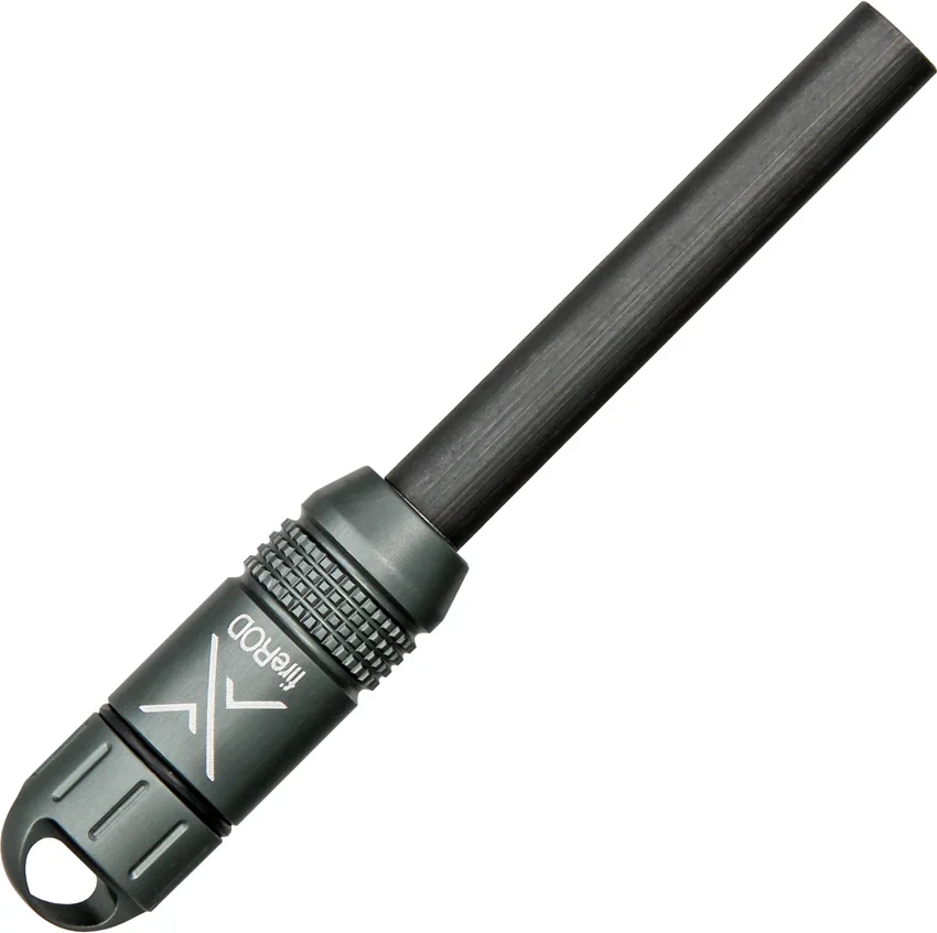 Exotac fireROD Fire Starter Ferro Rod w/ Storage Capsule (Gunmetal)