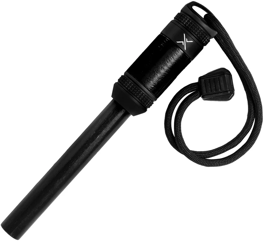 Exotac fireROD XL Fire Starter Ferro Rod w/ Storage Capsule (Black)