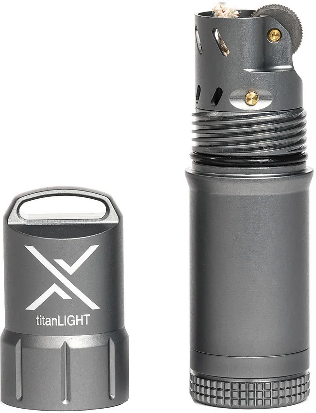 Exotac titanLight Waterproof Lighter Gunmetal Aluminum