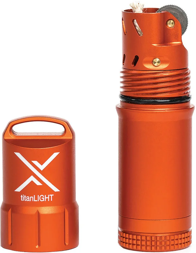 Exotac titanLight Waterproof Lighter Orange Aluminum
