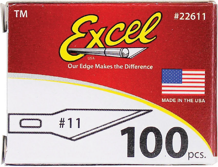 Excel Blades #11 Double Honed Blade - 100 Pieces