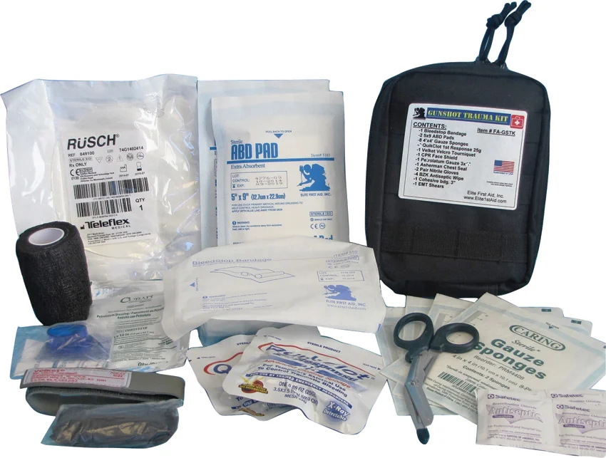 Elite First Aid Gunshot Trauma Kit Black