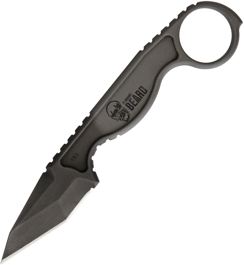 Flagrant Beard Havoc Neck Knife Gray (2.5" Tungsten Gray)