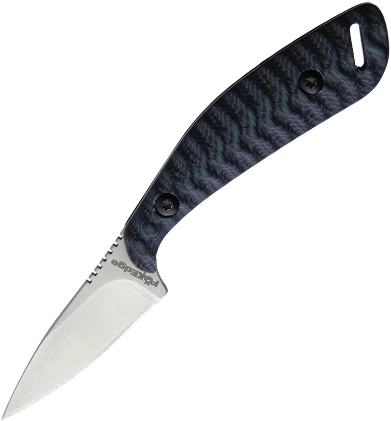 Fox Edge Neck Knife Black/Blue G10