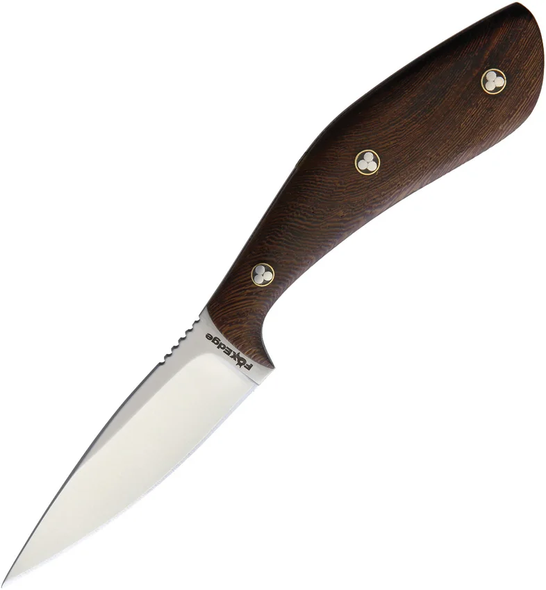 Fox Edge Fixed Blade Fixed Blade Knife Chicken Wing Wood (3" Satin)