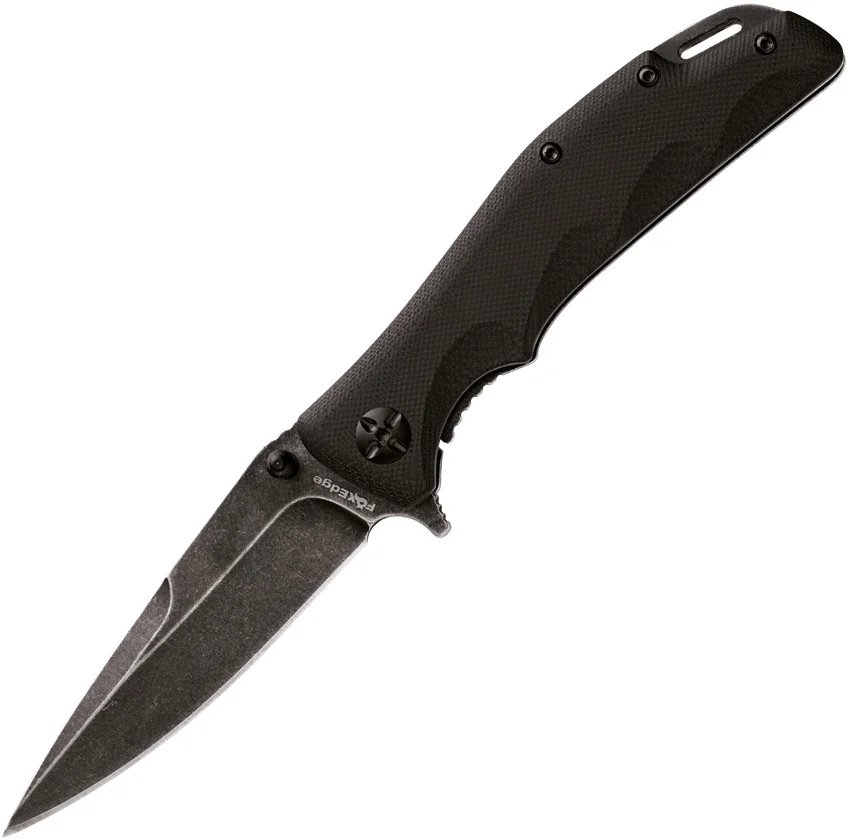 Fox Knives Mandatory Fun Frame Lock Knife Black G-10 (3.6" Black SW)