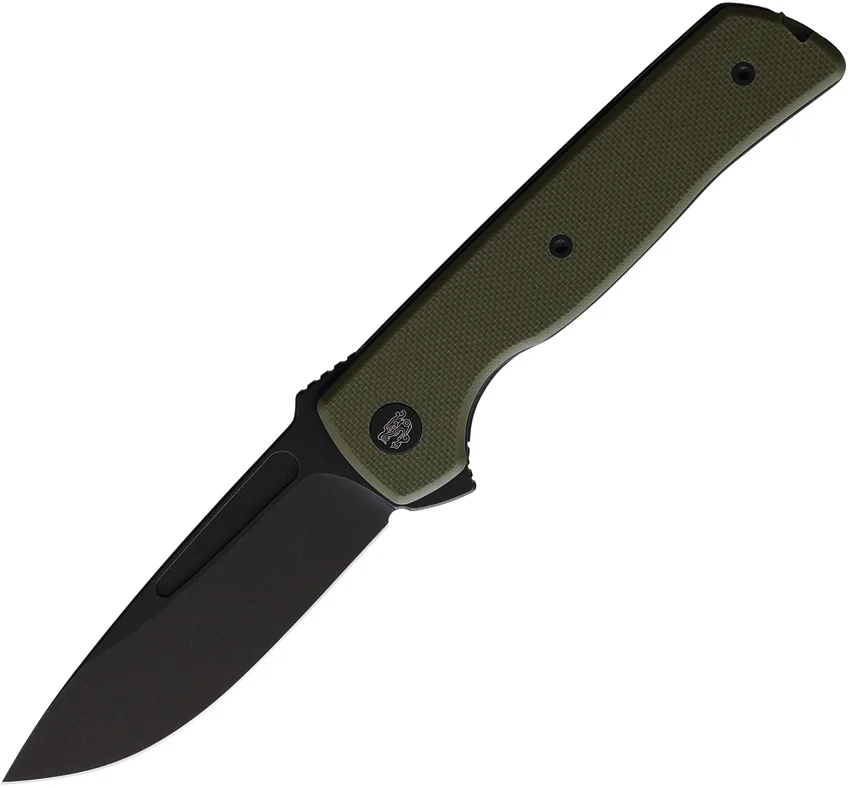 Terzuola Tactical ATCF Lite Liner Lock Knife Green G-10 (3" Black)
