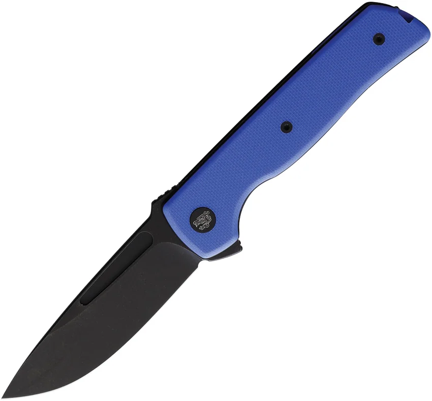 Terzuola Tactical ATCF Lite Liner Lock Knife Blue G-10 (3" Black)