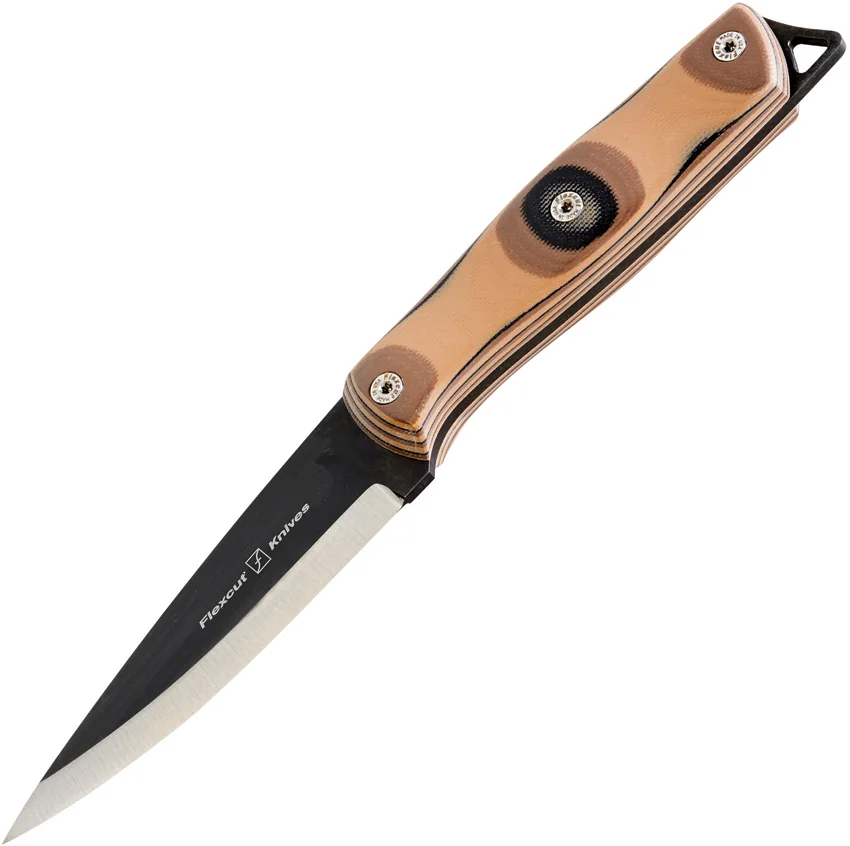 Flexcut Hawthorne Explorer Fixed Blade Knife Earth Camo G-10 (3.87" Black)