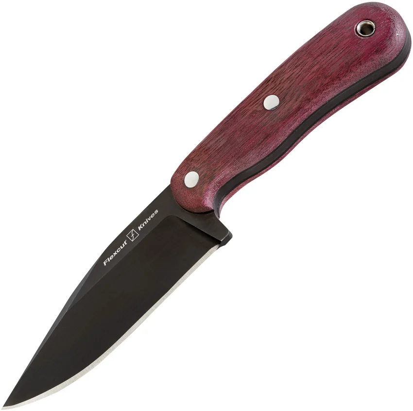 Flexcut Hawthorne Seeker Fixed Blade Purpleheart (4" Black)