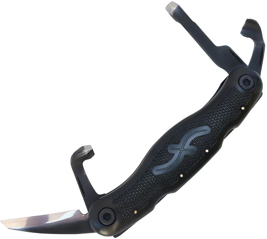 Flexcut Pocket Jack 2.0 Multi-Tool Black Aluminum (4-in-1)