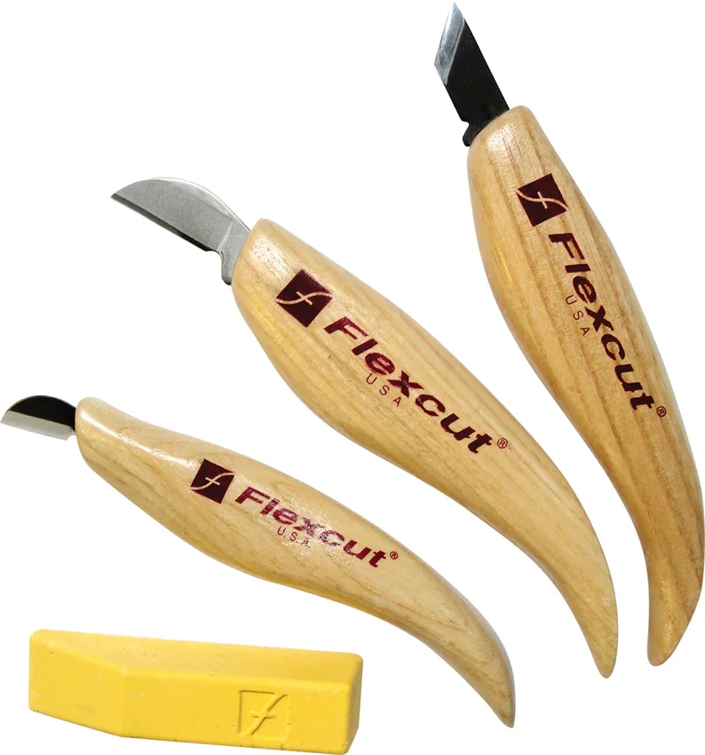 Flexcut KN115 3-Piece Chip Carving Knife Set