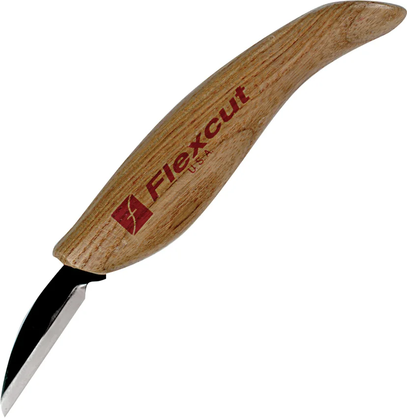 Flexcut Roughing Knife Carving Tool Blond Ash Hardwood (2" Two-Tone)