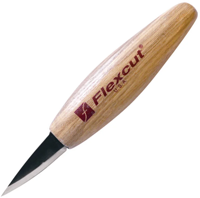 Flexcut Skewed Detail Knife Blond Ash Wood (1.75 Black)