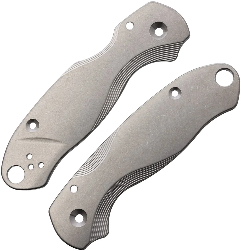 Flytanium Lotus Titanium Scales for Spyderco Para3 Knife