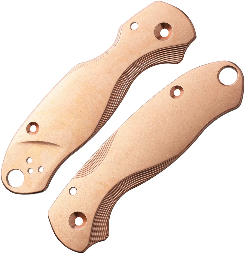 Flytanium Lotus Copper Scales for Spyderco Para 3 Knife