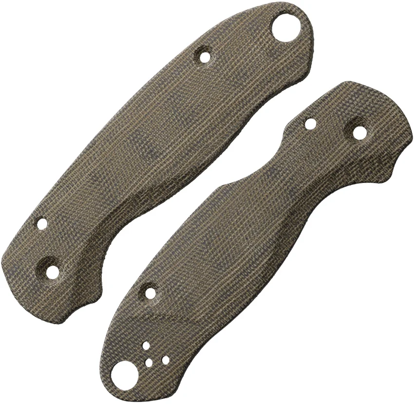 Flytanium Lotus Green Canvas Micarta Scales for Spyderco Para 3 Knife