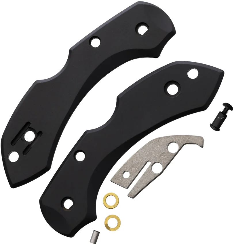 Flytanium Custom Titanium Scales Kit for Spyderco Dragonfly - Black