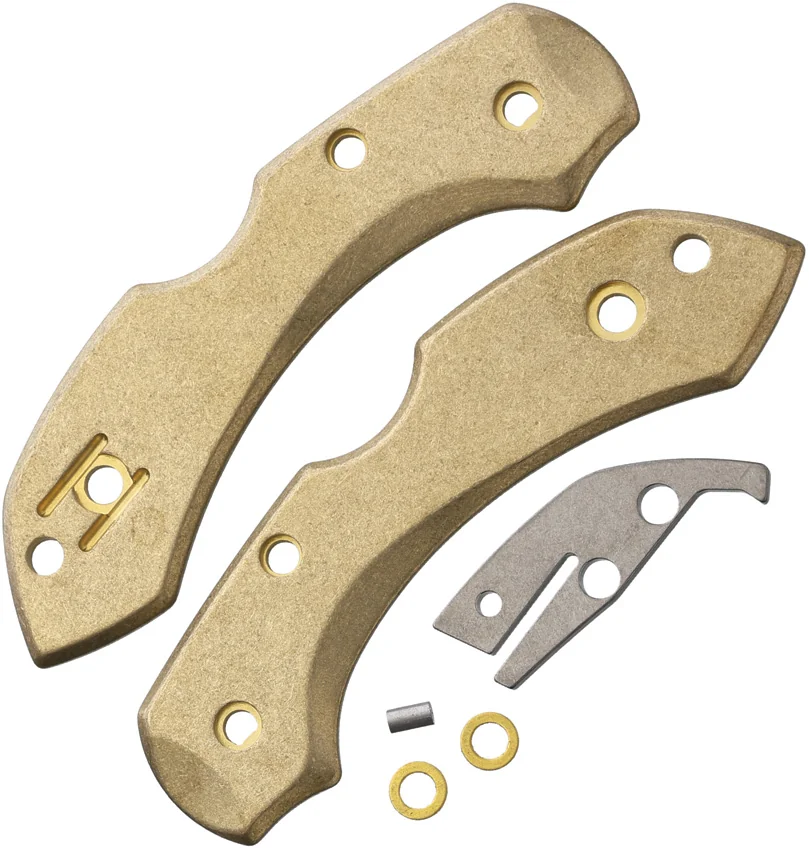 Flytanium Custom Scale Kit for Spyderco Dragonfly - Brass