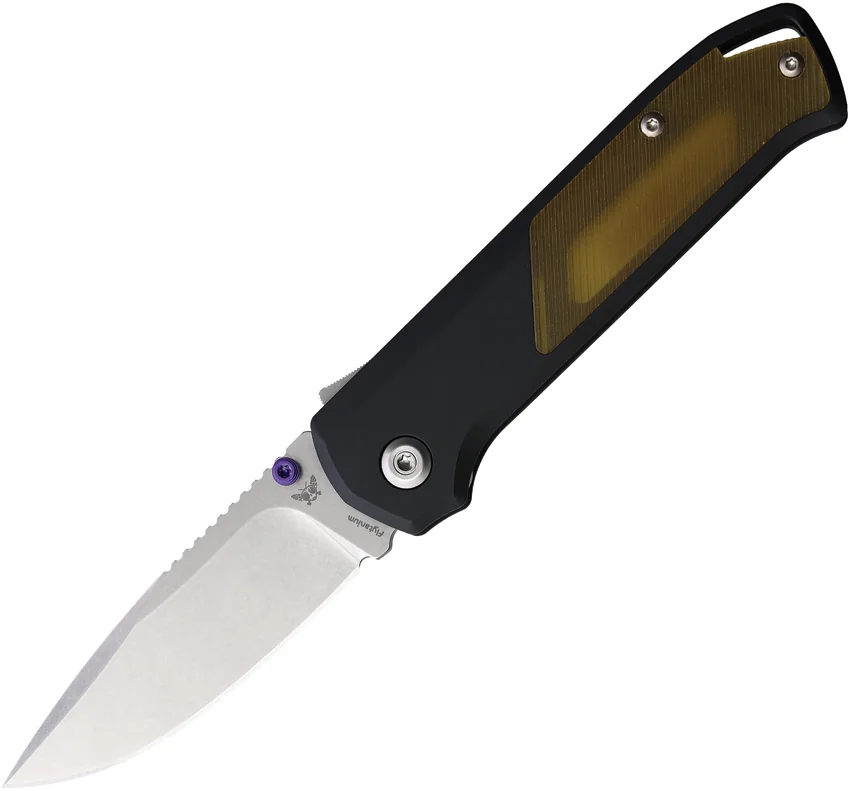 Flytanium Arcade Shark-Lock Knife Black w/ Ultem (3.2" Stonewash)