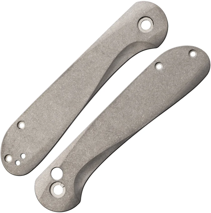 Flytanium Contoured Stonewash Ti Scales for CIVIVI Button Lock Elementum Knife
