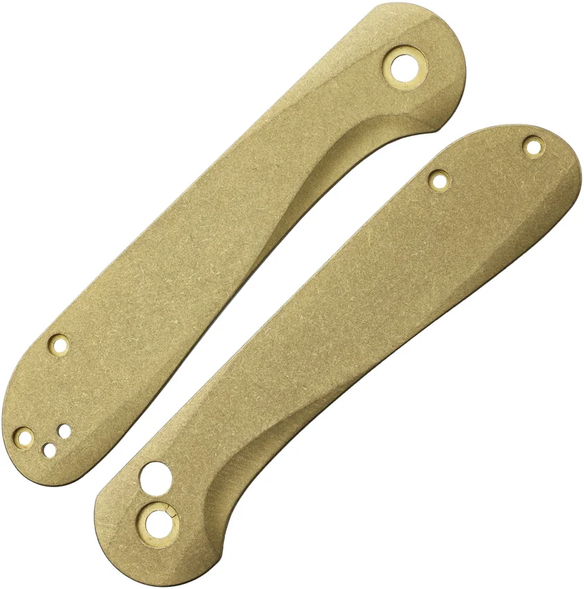 Flytanium Contoured Brass Scales for CIVIVI Button Lock Elementum Knife